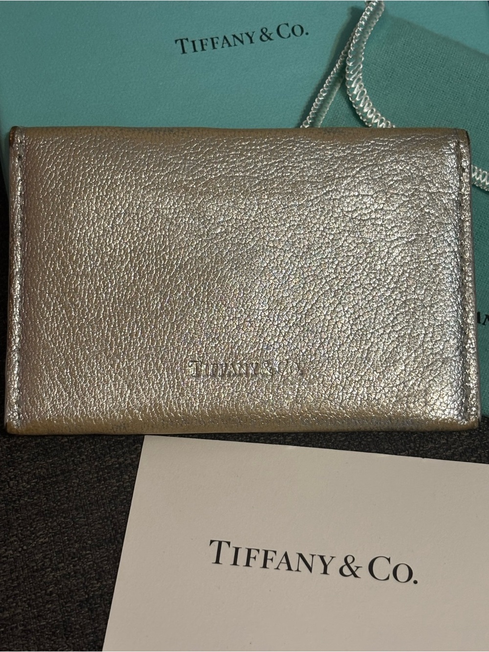 Tiffany & Co. Metallic Envelope Card Case - Silver - Picture 5 of 6